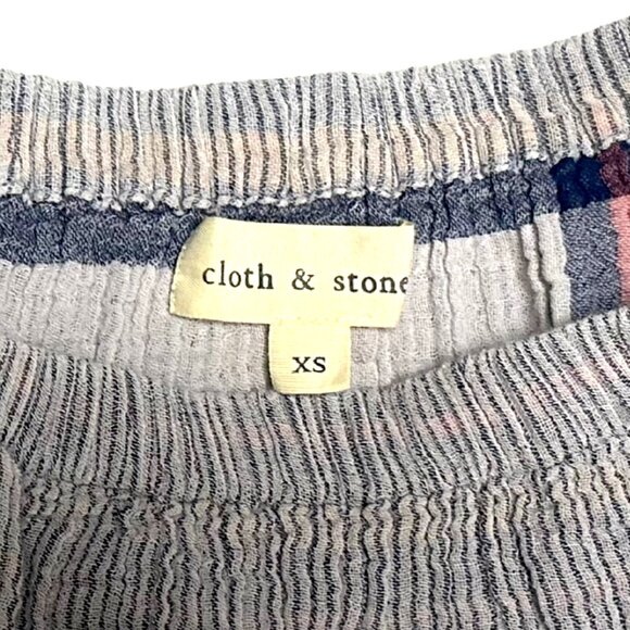 Cloth & Stone Off-Shoulder Stripe Top | Size XS - Picture 4 of 4